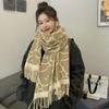 Bear Cashmere Scarf Tassel Shawl Winter Scarf Warm Thick Scarf
