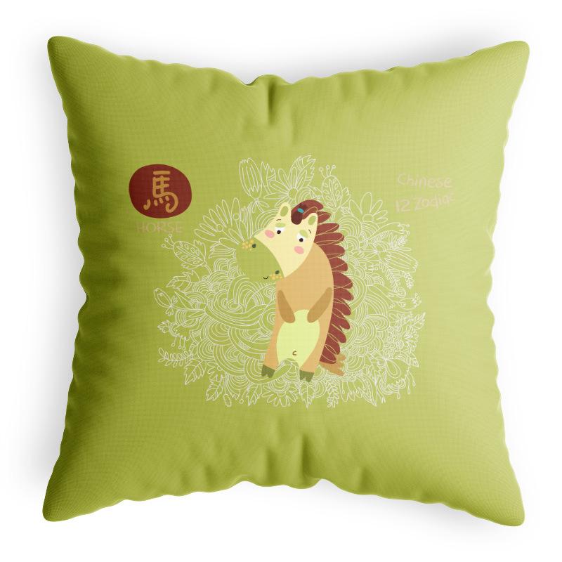 Двенадцать наволочек со знаками зодиака, в китайском стиле, национальный тренд, наволочки, офисные, для классной комнаты, прикроватные, наволочки для автомобиля