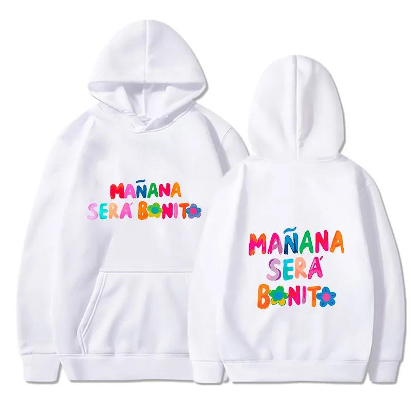 Men's Hoodies Manana Sera Bonito Bichota Karol G Women Sleeve Print Women Graphic Hooded Sweatshirt Clothes