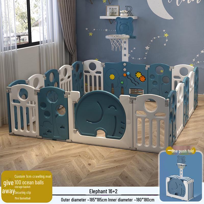 Детский безопасный складной манеж с ковриком для ползания для младенцев и малышей