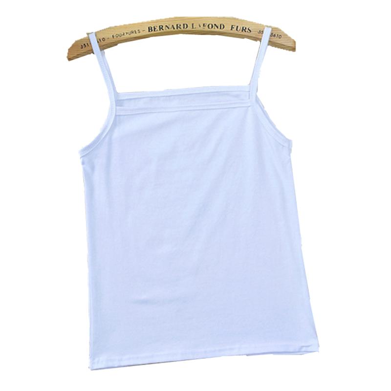 Женский летний тонкий жилет-бретелька с подтяжками, U-образным вырезом внутри, свободная рубашка, короткая внутренняя однотонная рубашка