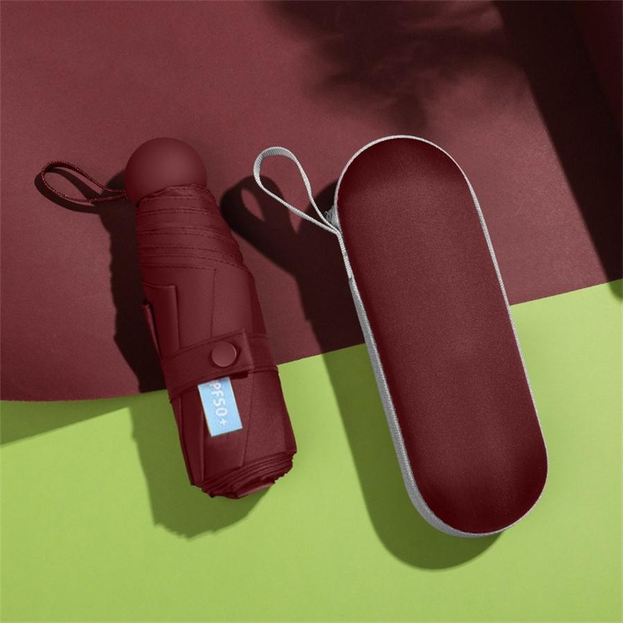 1 шт. модный женский мини-складной солнцезащитный зонт с защитой от ультрафиолета, портативный карманный капсульный зонт с коробкой