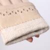Модные женские перчатки высокого качества, цветные зимние теплые тонкие перчатки из овчины, 2024 г.
