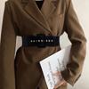 Fashion Suede Women Belt Slim Elastic Wide Belt Square Buckle Waistband Female Ladies Dress Coat Decoration Straps Cummerbund