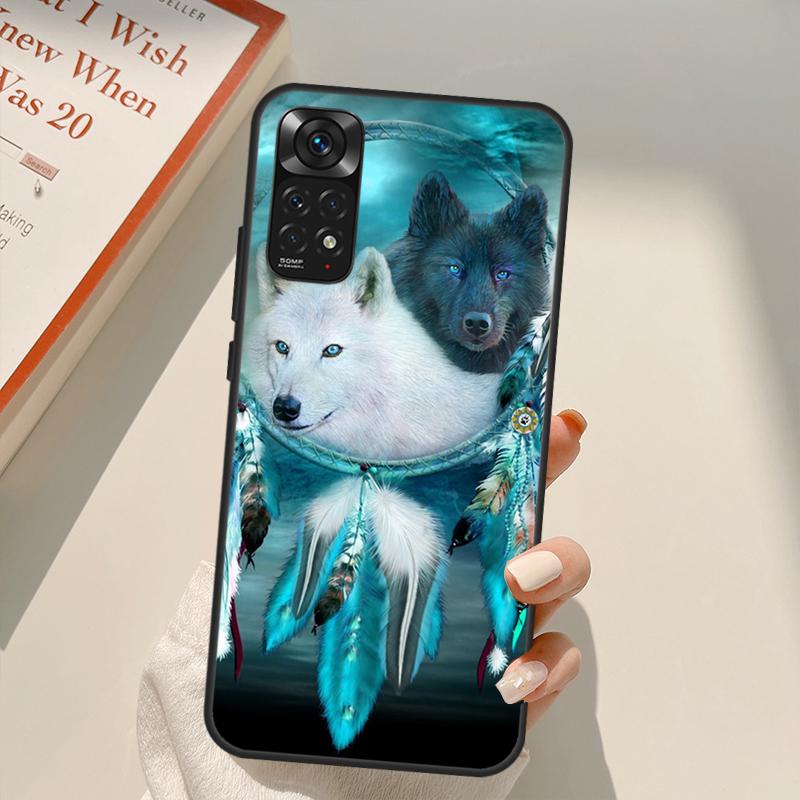 Чехол Dream Catcher Feather Wolf для Xiaomi Redmi Note 11 10 9 8 Pro Note 11S 10S 9S 8T K50 K40 9A 9C 10A 10C