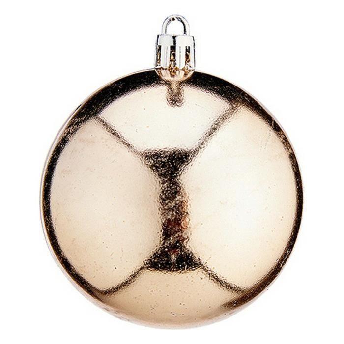 Boule De Noël - Ø 7 Cm - Plastique - Champagne - Décoration Festive