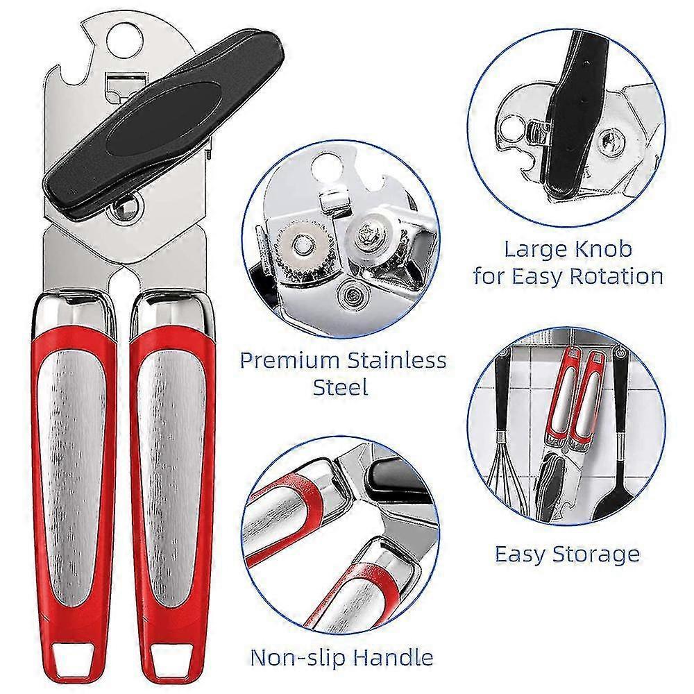 Can Opener, Tin Opener Heavy Duty Manual Can Opener Stainless Steel Jar Openers Handheld Bottle Opener Kit Kitchen Tools For Beer/tin/bottle/c