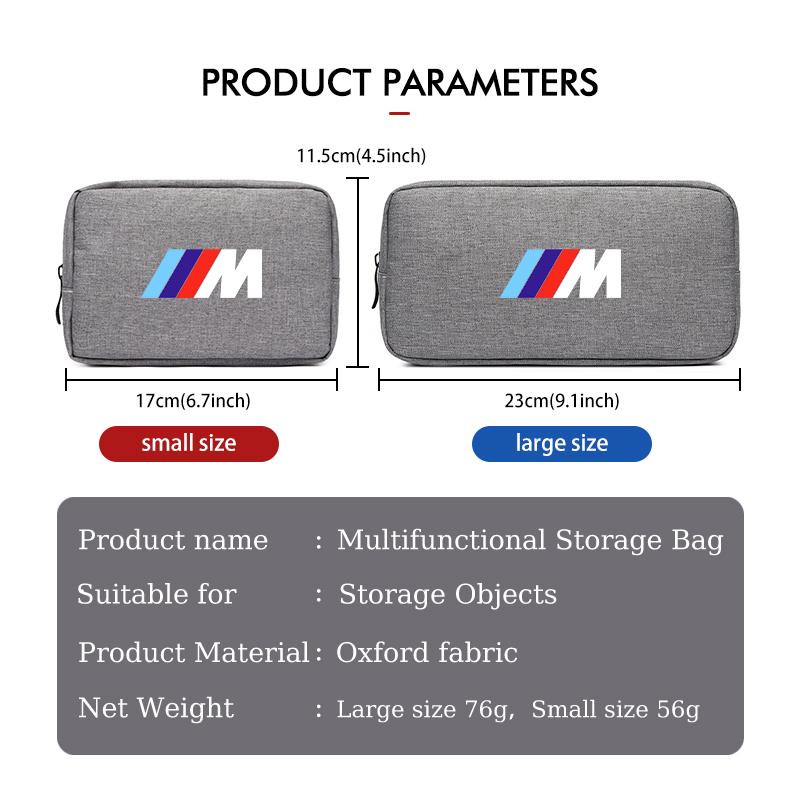 Car Digital Storage Bag USB Data Cable Organizer Accessories For BMW E70 E91 E30 G30 E53 M3 M5 X6 X4 X7 E92 E93 X1 X3 X5 PU0