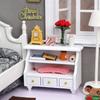 1/12 Scale Dollhouse Bathroom Storage Cabinet with Openable Drawers for Miniature Home Scene Display Decoration