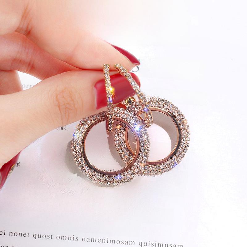 Exaggerated Style Slimming Earrings: S925 Sterling Silver Hoops Fashion Earrings for Women - Korean Trend