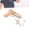 3D Деревянный Пистолет с Резинкой Пазл Игрушка DIY Ручная Модель Детский Деревянный Сборочный Комплект