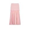 Strapless Straight Collar Knitting Tube Top Tops 4192043 Small Pleated Hem High Waist Knitted Skirt 4192042