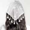 White Wrap Scarf Cloth Headband New Lace Triangle Hair Head