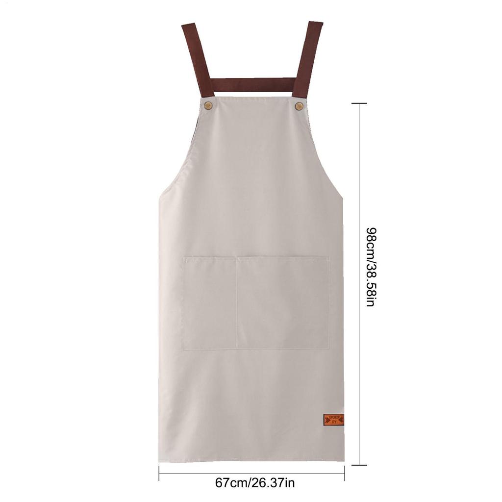 Chef Apron with Pockets Baking Kitchen Apron for Chef Dust-proof Adjustable Mens Aprons for Grilling Grill Apron for Barbecuing