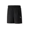 Solid Color Elastic Waist Straight Loose Casual Shorts Men Shorts Black 523674-01