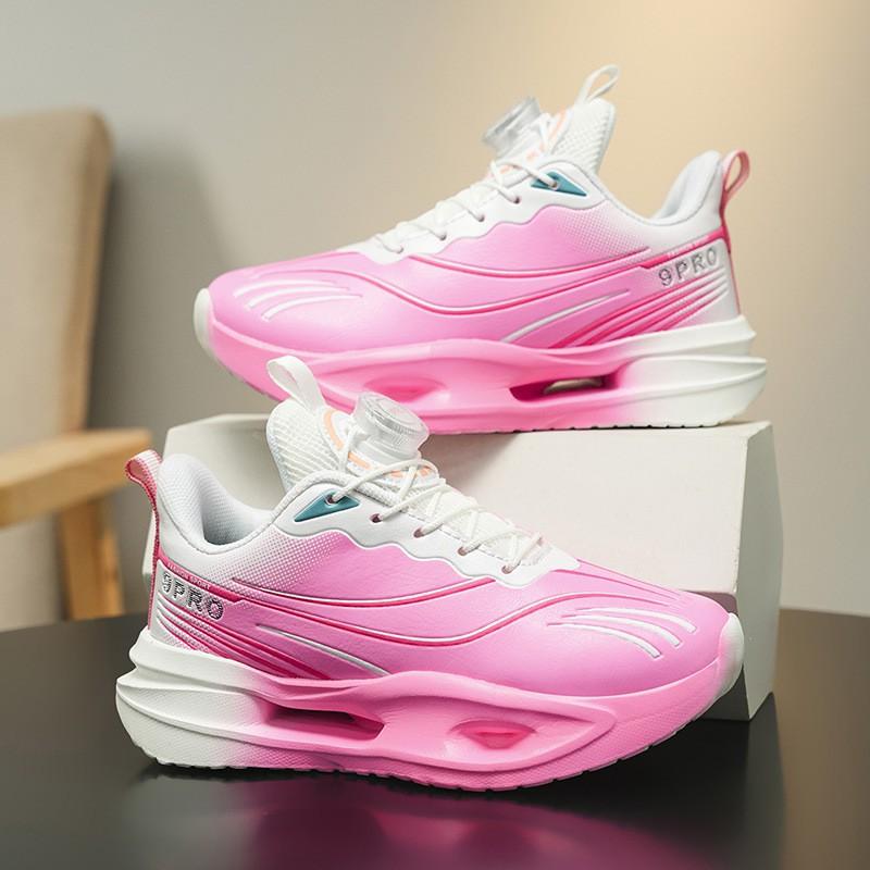 Youth style shoes Boys Running Shoes Kids Lightweight Breathable Anti-Slip Basketball Training Sneakers With Rotating