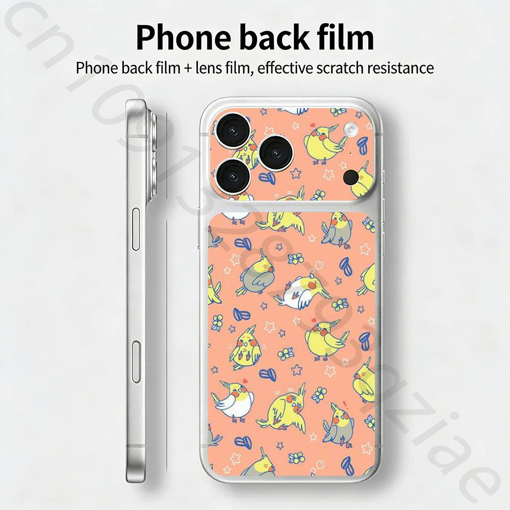 Наклейка-скин Animal Parrot Bird TICKET для iPhone 17 Pro/Pro max Защитная пленка для задней панели, рамки, камеры