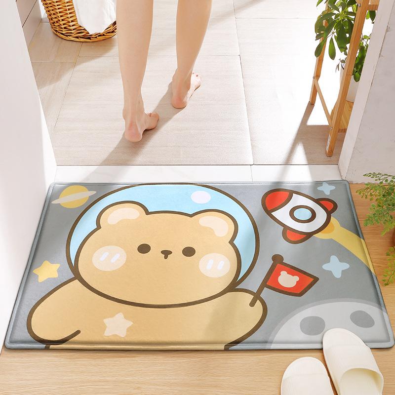 Cartoon Animal Bath Mat Diatom Mud Carpets Non Slip Shower Room Entrance Floor Foot Mats Home Toilet Kitchen Indoor Decor Rug