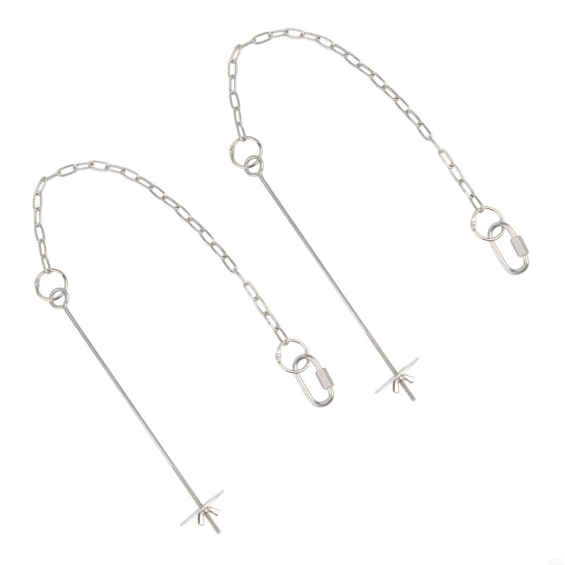 Stainless Steel Vegetable Holder Feeders Hanging Type Adjustable Chain for Poultry Enrichment and Cage Bird Activity HX6C