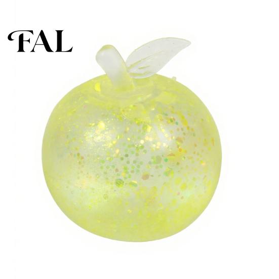 Soft Rubber Apple Maltose Glitter Squeeze Stress Ball, TPR Slow Rising Fidget Creative Birthday Gifts for Girls Toy Anxiety Relief, Cute Fruit