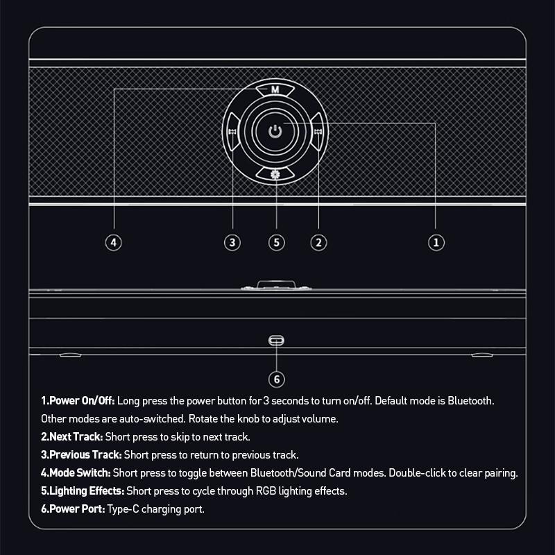 Philips Bluetooth-динамик SPA6109 со скрытым микрофоном и RGB-подсветкой