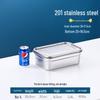 Прямоугольный контейнер для хранения продуктов из нержавеющей стали