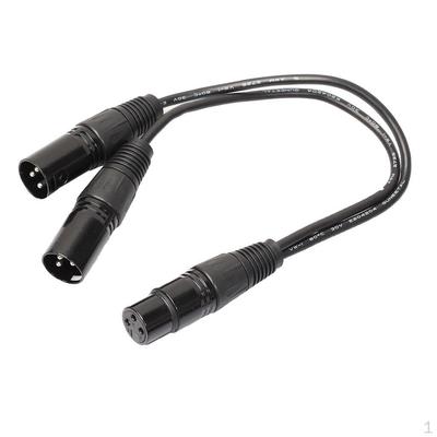 3-контактный аудиокабель XLR, разветвитель Y, 1 гнездо на 2 штекера, 1 фут