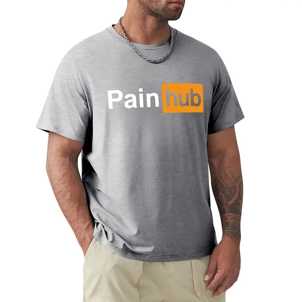 Painhub Мужская Женская Футболка Хлопковая Футболка Мужская Летняя Модная Толстовка Модная Мужская Хлопковая Брендовая Футболка Одежда