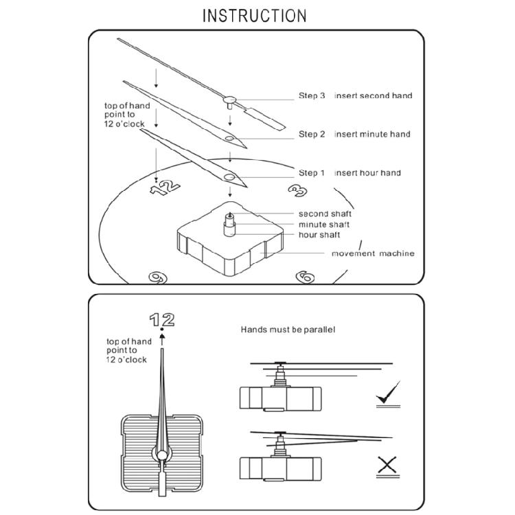 Quiet Clock Movement Clock Mechanism with Wood Clock Hands Clock Accessories for Wall Clock Repair Replacement Kits