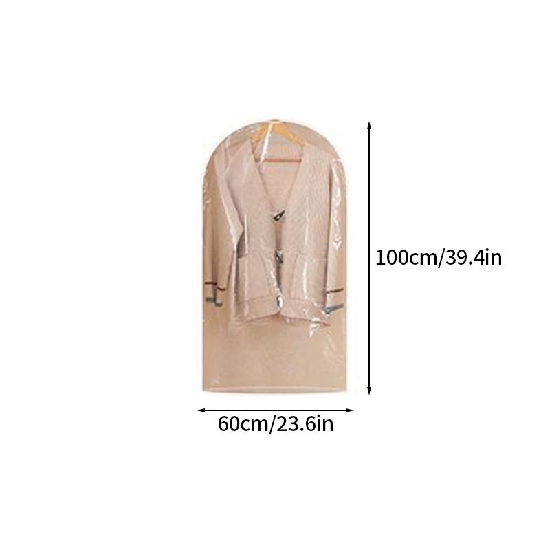 Чехол для одежды от пыли, прозрачный, для хранения костюма, пальто, полностью закрытый чехол для одежды из ЭВА Dustproo
