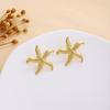 Spiral Maple Leaf Love Hollow Irregular Earrings, Heavy Industry Advanced Sense Metal Style Fashion Temperament Earrings