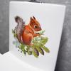 Pine Branch Squirrel Bathroom Toilet Waterproof Wall Stickers Funny Toilet Seat Sticker Decoration
