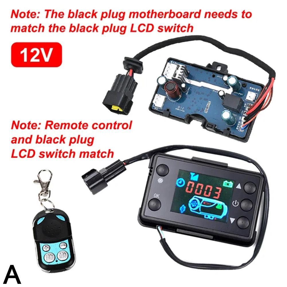 For 12V 5KW Control Board Motherboard LCD Monitor Switch+Remote Control Car Air Diesel Parking Heater Car Heater Accessories