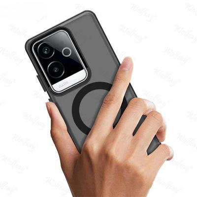 Прозрачный чехол для Realme GT 6 Китайский чехол Realme GT6 Магнитная адсорбция Беспроводная зарядка Задняя крышка для Realme GT 6 Китайский чехол