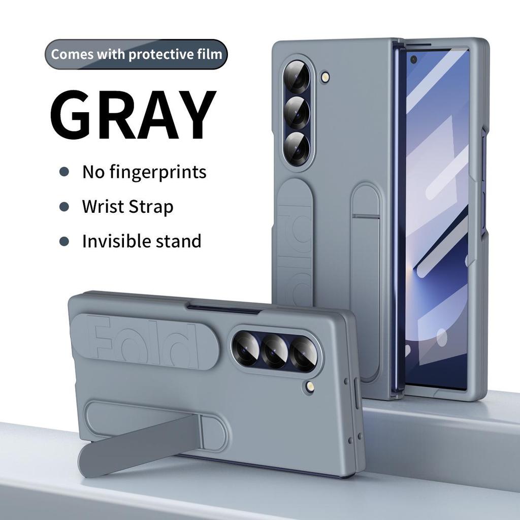 Чехол для Samsung Galaxy Z Fold7/6: Встроенная подставка, пленка и ремешок на запястье для Fold5/4.