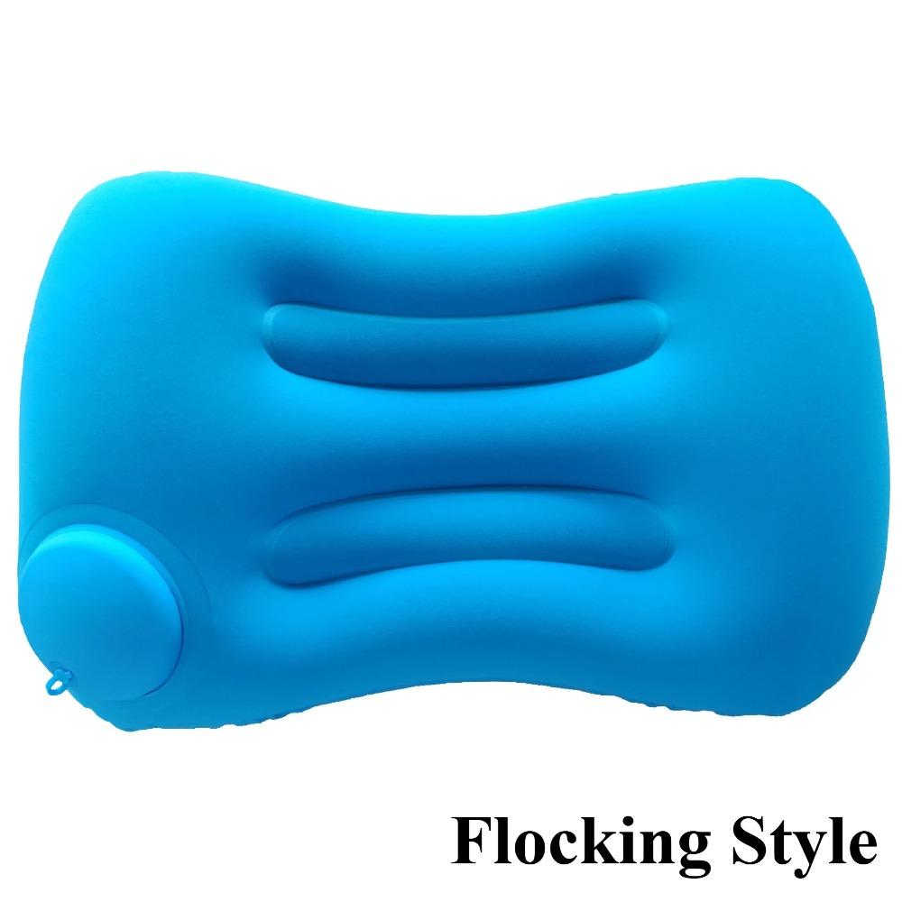 New Camping Inflatable Pillow Travel Pillow for Neck Lumbar Support Outdoor Lightweight Soft Car Pillow Press-to-Inflate Design