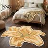 Modern Home Decor Mat Lily Shape Floor Mat, Absorbent Velvet Rug for Bathroom And Entrance, Non-slip Decorative Quick Drying Door Flower Bedroom