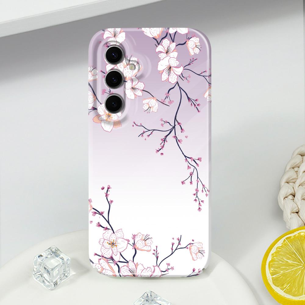 Красивый чехол для телефона Зимний жасмин для Samsung Galaxy S25 S24 S23 S22 S21 S20 Plus Ultra FE 5G Пленка Жесткая крышка
