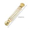1PC Metal Corsage Brooch Pearl Chain Sweater Cardigan Clip Shawl Buckle Anti-Slip