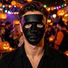 Halloween Mask for Hip Hop Dance Performance, Durable Hard Plastic Ghost Simple Design Face Cosplay, Breathable Unisex Prop Stage Shows