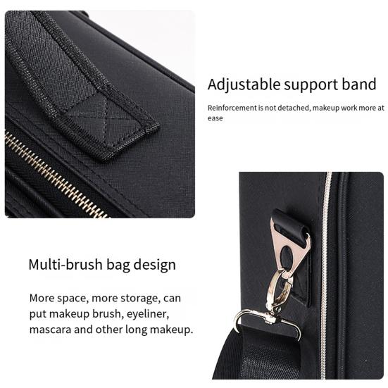 Светодиодное зеркало большой емкости с несколькими отделениями портативная дорожная косметичка для художников косметический органайзер для использования на открытом воздухе