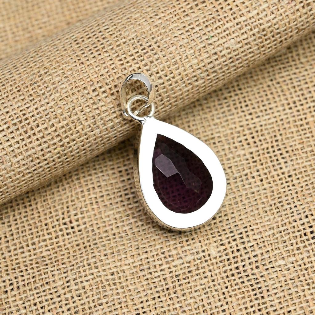 Великолепный аметист, драгоценный камень, подвеска из стерлингового серебра 925 пробы ручной работы для свадебного подарка