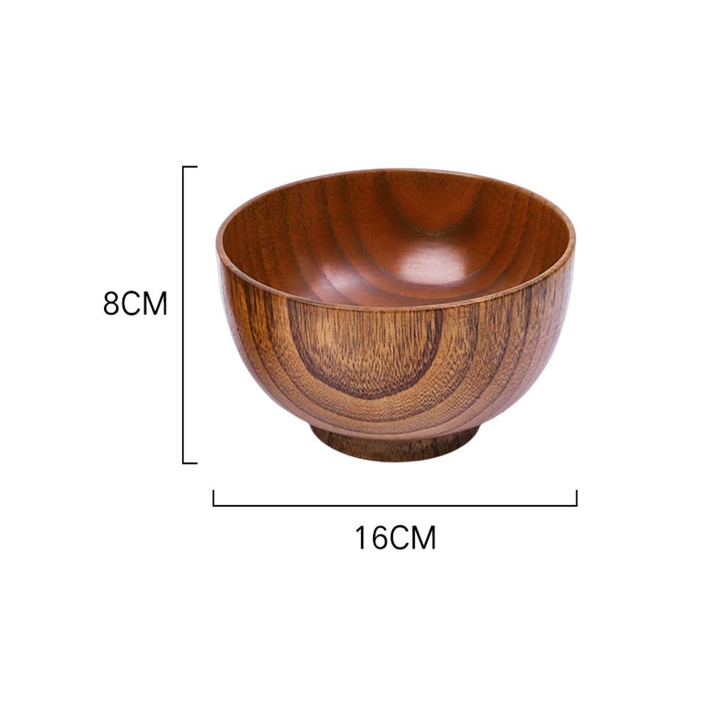 Wooden Bowl Japanese Style Wood Rice Soup Bowl Salad Bowl Food Container Large Small Bowl for Kids Tableware Wooden Utensils