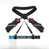 Adjustable Double Board Snowboard Bindings with Hand-held and Shoulder Straps.