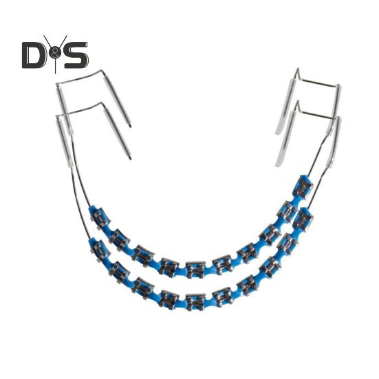 Temporary Tooth Decoration with Metal Wires Brackets Orthodontic Ligatures Orthodontists Explain Dental Students Practice Props