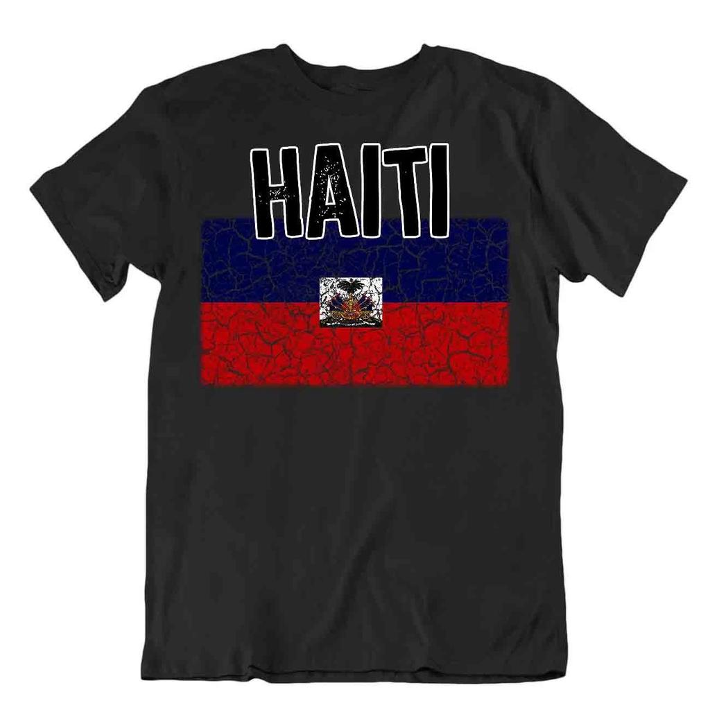 Flag T-Shirt Haiti Fashion Country Souvenir Gift Tee Pride logo