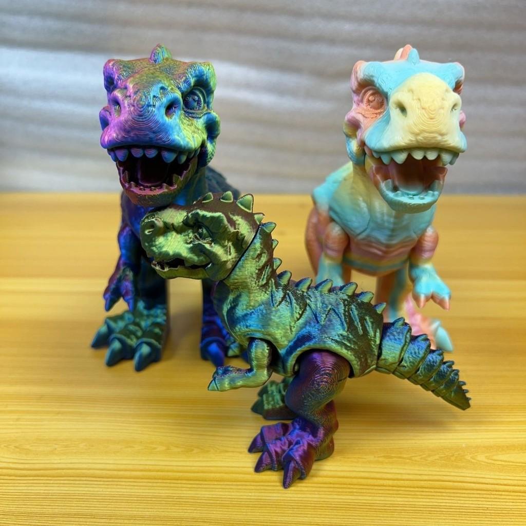 Dinosaur Toy 3d Printed T Rex Kids Creative Multicolor Articulated Display Model For Children