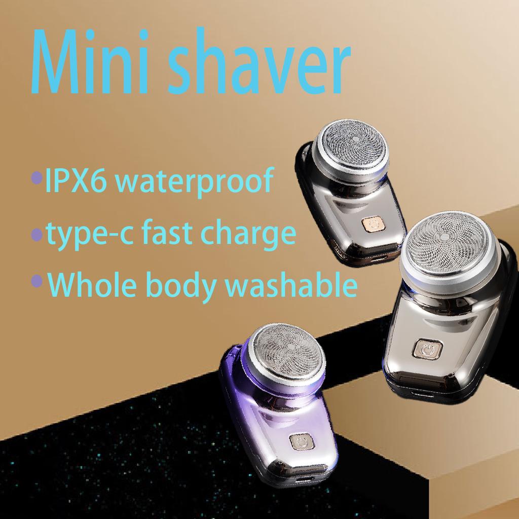 Mini Shaver with Digital Display USB Charging Full Body Wash Compact Portable Travel Beard Knife IPX6 Waterproof, Suitable for H