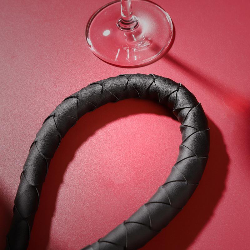 Высококачественный кнут из искусственной кожи для верховой езды, наручники для вечеринок, черный хлыст для верховой езды