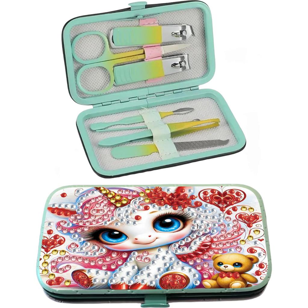 Diamond Painting Nail Art Bag Set Includes 7 Professional Tools Diamond Painting Nail Art Kit Gift for Family and Home Use